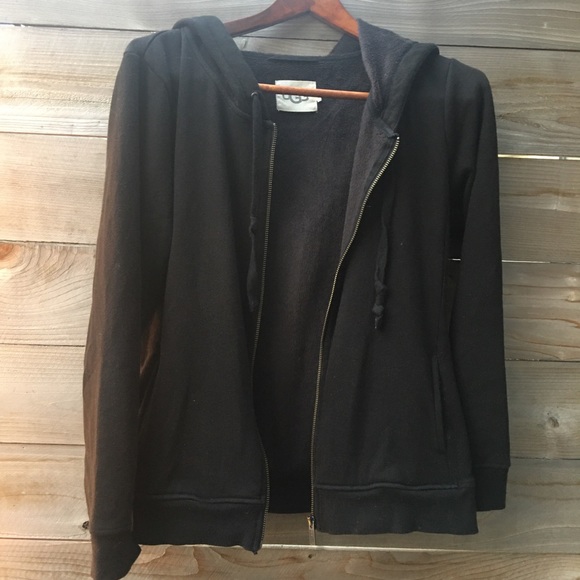 UGG Tops - UGG Black Hooded Sweatshirt